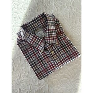 Brooks Brothers 1818 Regent Multicolored Plaid‎ non-iron Shirt Men Large Cotton